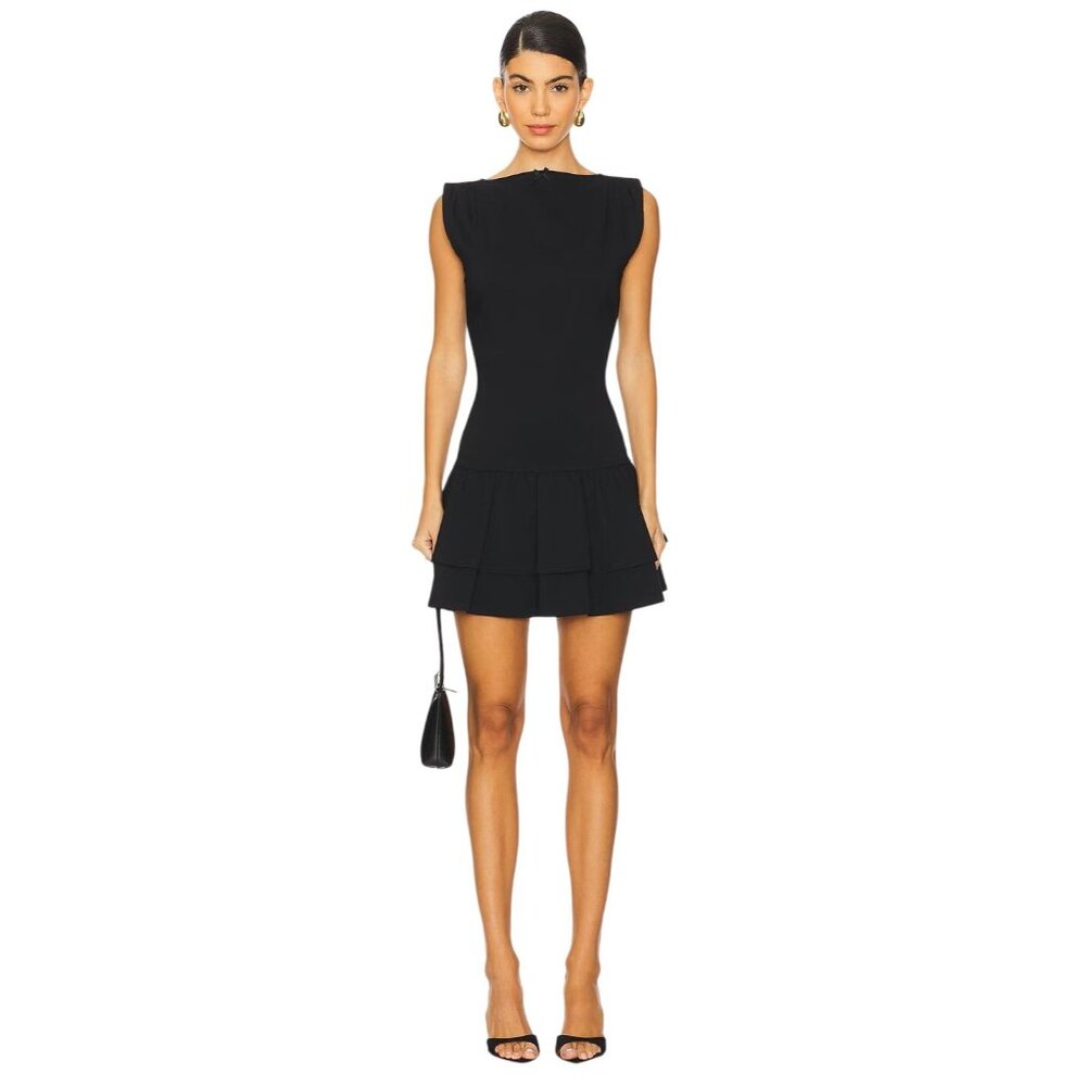 For Love & Lemons Kindred Mini Dress in Black Medium New Womens LBD